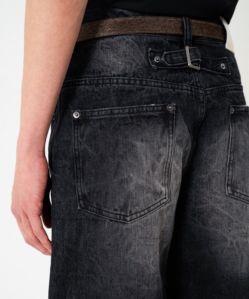 CRUSH FADE SIDE SEEM BOOTS CUT JEANS / クラッシュフェードサイド