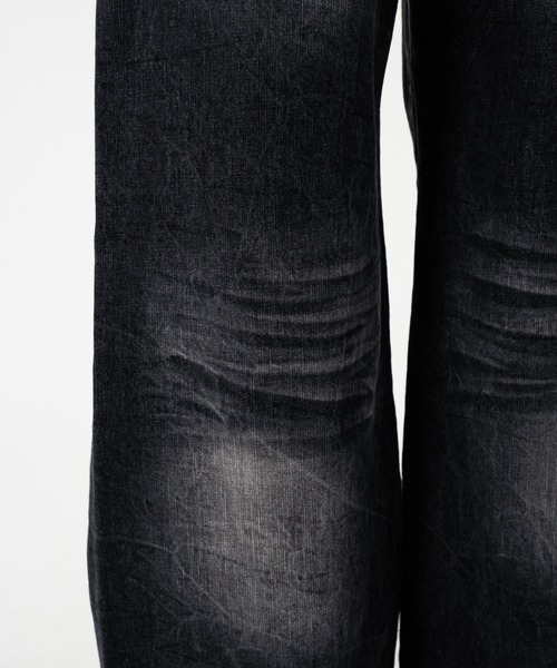 CRUSH FADE SIDE SEEM BOOTS CUT JEANS / クラッシュフェードサイド