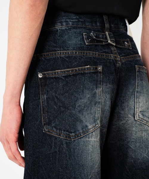 Camphor wood（カンファーウッド）の「CRUSH FADE SIDE SEEM BOOTS CUT JEANS / クラッシュフェードサイドシームブーツカットデニム（デニムパンツ・メンズ・インディゴブルー/ブラック・SMALL/MEDIUM/LARGE）」の18枚目の写真