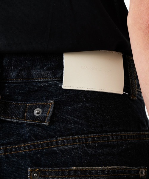 Camphor wood（カンファーウッド）の「CRUSH FADE SIDE SEEM BOOTS CUT JEANS / クラッシュフェードサイドシームブーツカットデニム（デニムパンツ・メンズ・インディゴブルー/ブラック・SMALL/MEDIUM/LARGE）」の19枚目の写真