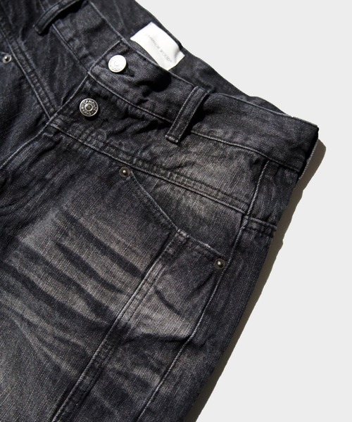 CRUSH FADE SIDE SEEM BOOTS CUT JEANS / クラッシュフェードサイド