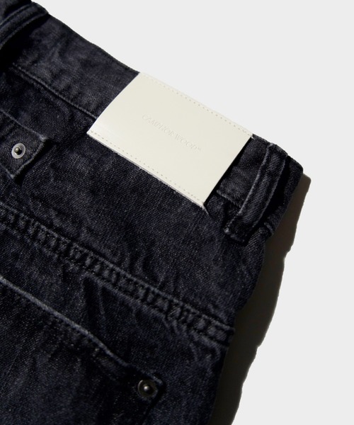 1/12まで クラッシュフェードサイドシームブーツカットデニムブラックM