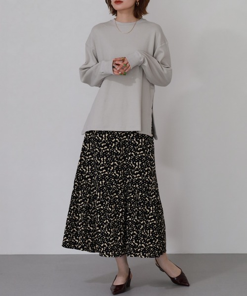 OMNES(オムネス)の「ハニカムストレッチサイドスリットボックスプルオーバー 長袖Tシャツ(Tシャツ/カットソー・レディース・ラベンダー/アイボリー・M)」の17枚目の写真