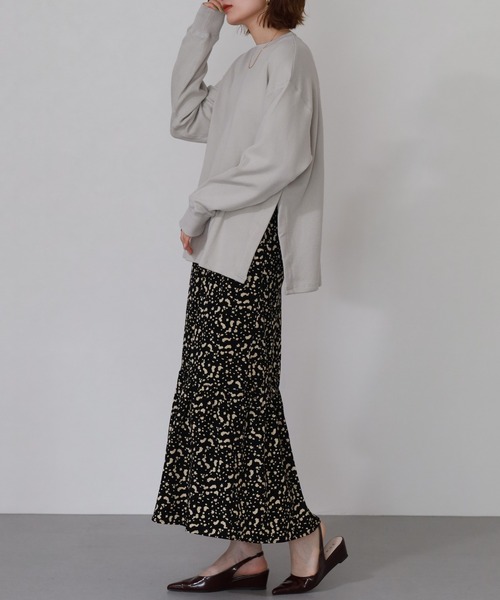 OMNES(オムネス)の「ハニカムストレッチサイドスリットボックスプルオーバー 長袖Tシャツ(Tシャツ/カットソー・レディース・ラベンダー/アイボリー・M)」の18枚目の写真