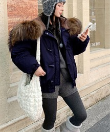 ミリタリージャケット（フェイクファー）ファッション通販