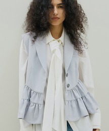 Ameri | UND CURVE LINE FRILL VEST(ベスト)