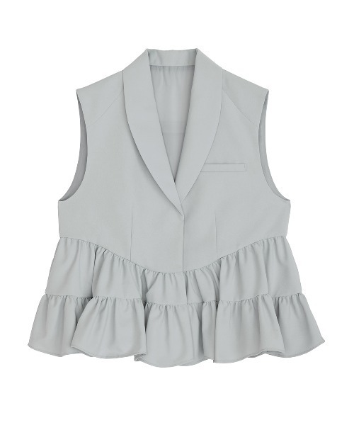 UND CURVE LINE FRILL VEST（ベスト）｜Ameri（アメリ）のファッション