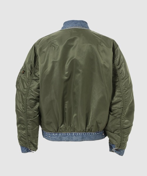 ALPHA』 MA-1 CUSTOMIZE REVERSHIBLE DENIM JACKET（ミリタリー