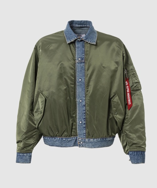 ALPHA』 MA-1 CUSTOMIZE REVERSHIBLE DENIM JACKET（ミリタリー