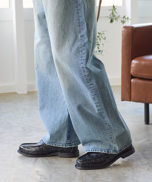 London Shoe Make（ロンドンシューメイク）の「プレミアム ペイズリーエンボス レザー コイン ローファー / London Shoe Make Oxford and Derby 9017（ローファー・メンズ・ブラック・UK8/UK7.5/UK7/UK6.5/UK9.5/UK9/UK8.5/UK6/UK5.5）」の17枚目の写真