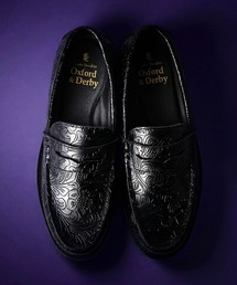London Shoe Make（ロンドンシューメイク）の「プレミアム ペイズリーエンボス レザー コイン ローファー   London Shoe Make Oxford and Derby 9017（ローファー）」