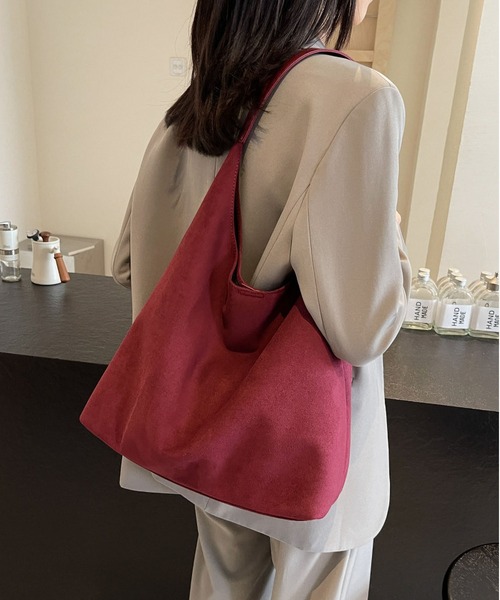 TABI PAL（タビパル）の「ポーチ付きスエード　トートバッグ（トートバッグ・レディース・ブラック/ブラウン/ダークブラウン/ボルドー/ベージュ・FREE）」の15枚目の写真