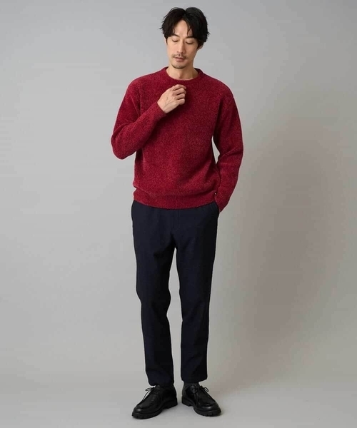 a.v.v(アーヴェヴェ)の「【手洗い】モールクルーネックニット(ニット/セーター・メンズ・チャコールグレー/ベージュ/レッド・48/50/46)」の21枚目の写真