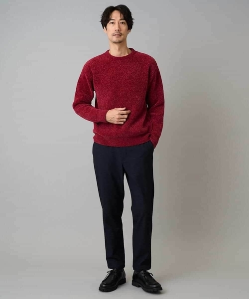 a.v.v(アーヴェヴェ)の「【手洗い】モールクルーネックニット(ニット/セーター・メンズ・チャコールグレー/ベージュ/レッド・48/50/46)」の22枚目の写真