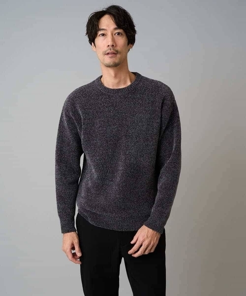 a.v.v(アーヴェヴェ)の「【手洗い】モールクルーネックニット(ニット/セーター・メンズ・チャコールグレー/ベージュ/レッド・48/50/46)」の8枚目の写真