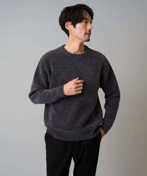 a.v.v(アーヴェヴェ)の「【手洗い】モールクルーネックニット(ニット/セーター・メンズ・チャコールグレー/ベージュ/レッド・48/50/46)」の10枚目の写真