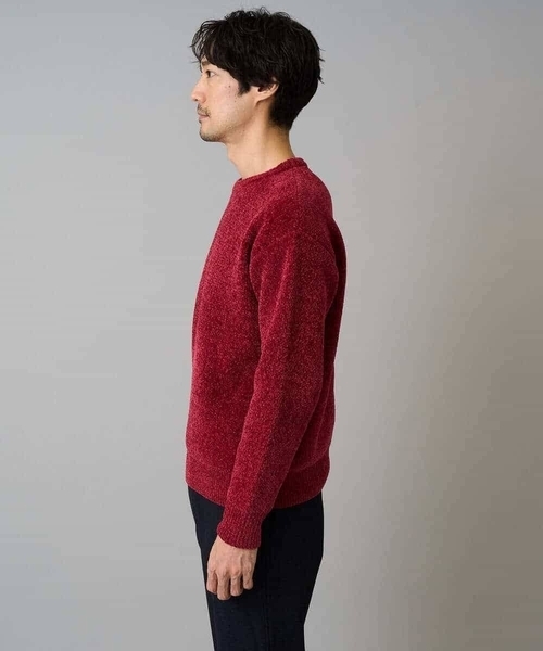 a.v.v(アーヴェヴェ)の「【手洗い】モールクルーネックニット(ニット/セーター・メンズ・チャコールグレー/ベージュ/レッド・48/50/46)」の13枚目の写真