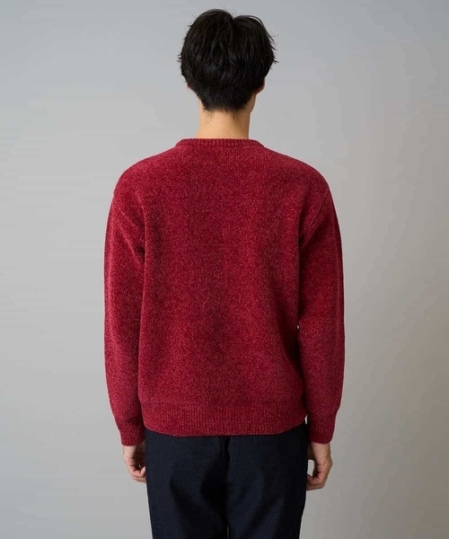 a.v.v(アーヴェヴェ)の「【手洗い】モールクルーネックニット(ニット/セーター・メンズ・チャコールグレー/ベージュ/レッド・48/50/46)」の14枚目の写真
