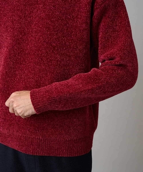 a.v.v(アーヴェヴェ)の「【手洗い】モールクルーネックニット(ニット/セーター・メンズ・チャコールグレー/ベージュ/レッド・48/50/46)」の16枚目の写真