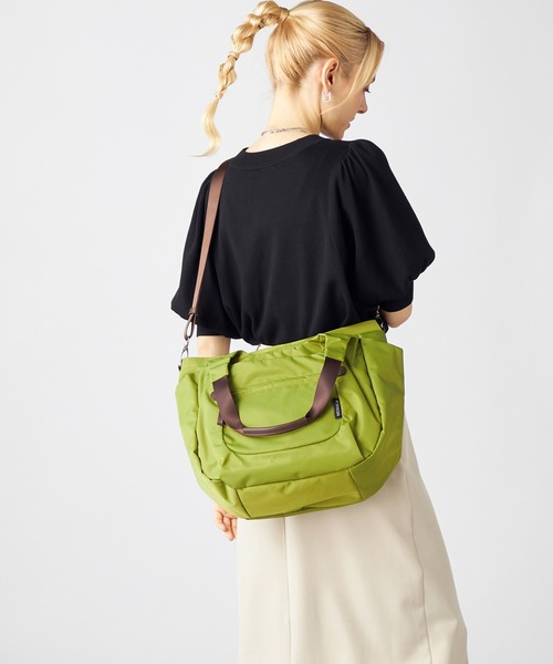 MONICA（モニカ）の「【MONICA】ラウンド2WAYトートバッグ（トートバッグ・レディース・ブラック/ライトグレー/グリーン/カーキ/ダークグレー・FREE）」の5枚目の写真