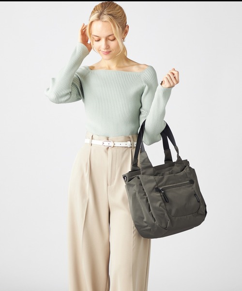 MONICA（モニカ）の「【MONICA】ラウンド2WAYトートバッグ（トートバッグ・レディース・ブラック/ライトグレー/グリーン/カーキ/ダークグレー・FREE）」の18枚目の写真