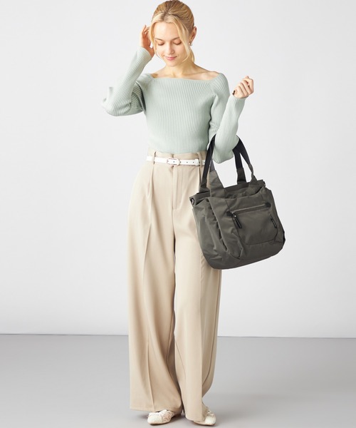 MONICA（モニカ）の「【MONICA】ラウンド2WAYトートバッグ（トートバッグ・レディース・ブラック/ライトグレー/グリーン/カーキ/ダークグレー・FREE）」の19枚目の写真