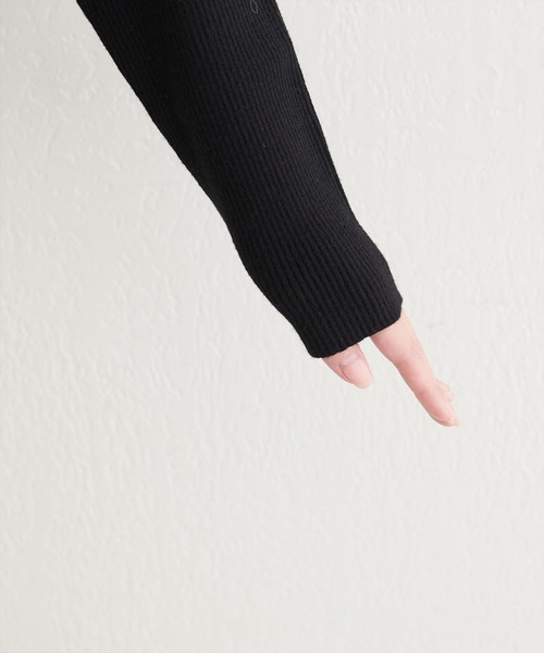 natural couture（ナチュラルクチュール）の「アシメレースネックリブニットプルオーバー（ニット/セーター・レディース・ラベンダー/ピンク/サックスブルー/ブラック/オフホワイト・FREE）」の20枚目の写真