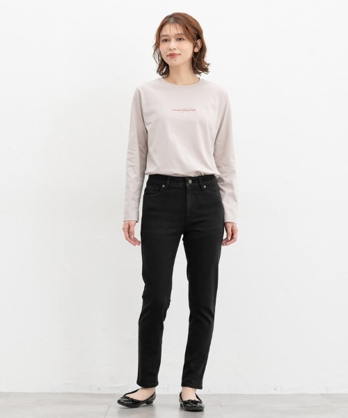 Honeys(ハニーズ)の「スリムデニムスキニー(股下60cm)(デニムパンツ・レディース・ブラック/ワンウォッシュ/ライトインディゴブルー・L/LL/M/S/SS)」の5枚目の写真