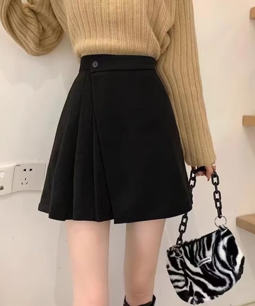 SallyLunn（サリーラン）の「ラップミニスカート（スカート・レディース・ブラック/ブラウン・LARGE/MEDIUM）」の6枚目の写真