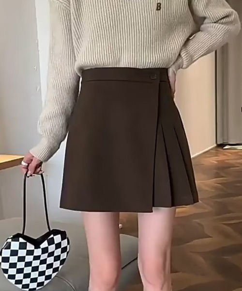 SallyLunn（サリーラン）の「ラップミニスカート（スカート・レディース・ブラック/ブラウン・LARGE/MEDIUM）」の9枚目の写真