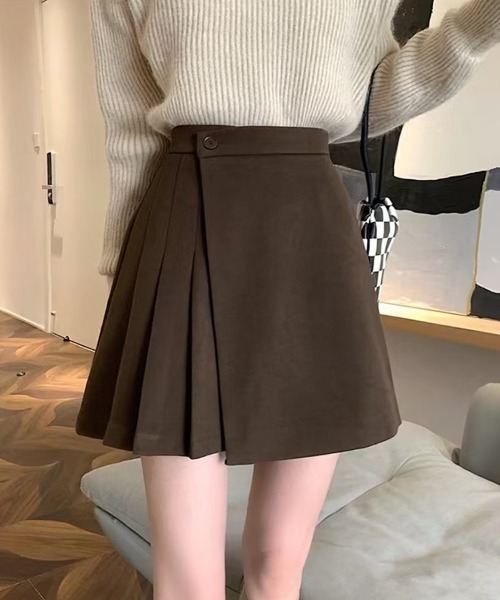 SallyLunn（サリーラン）の「ラップミニスカート（スカート・レディース・ブラック/ブラウン・LARGE/MEDIUM）」の5枚目の写真