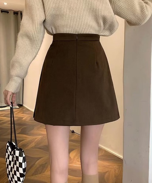 SallyLunn（サリーラン）の「ラップミニスカート（スカート・レディース・ブラック/ブラウン・LARGE/MEDIUM）」の3枚目の写真