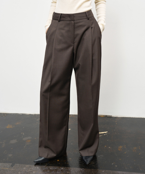 LADY VOLUME(レディーボリューム)の「(今シーズン) ロングワイドスラックス (ブラウン)(スラックス・レディース・その他・SMALL/MEDIUM)」の2枚目の写真