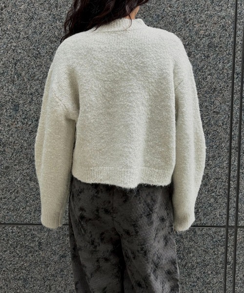 &g'aime(アンジェム)の「【&g'aime 】ラメシャギーニット Lame Shaggy Knit(ニット/セーター・レディース・グレー/アイボリー/ベージュ・FREE)」の7枚目の写真