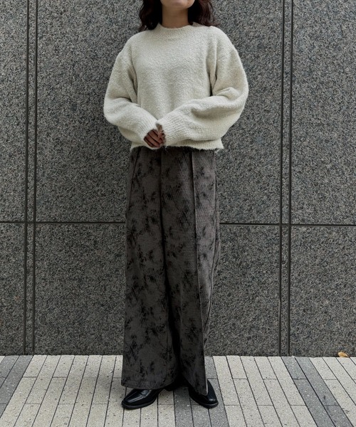 &g'aime(アンジェム)の「【&g'aime 】ラメシャギーニット Lame Shaggy Knit(ニット/セーター・レディース・グレー/アイボリー/ベージュ・FREE)」の10枚目の写真