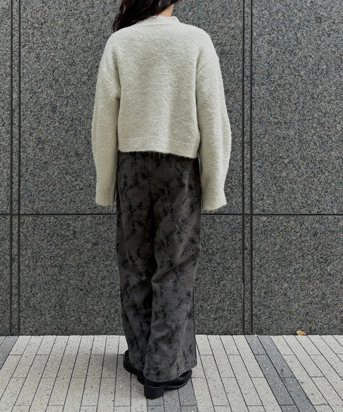 &g'aime(アンジェム)の「【&g'aime 】ラメシャギーニット Lame Shaggy Knit(ニット/セーター・レディース・グレー/アイボリー/ベージュ・FREE)」の12枚目の写真