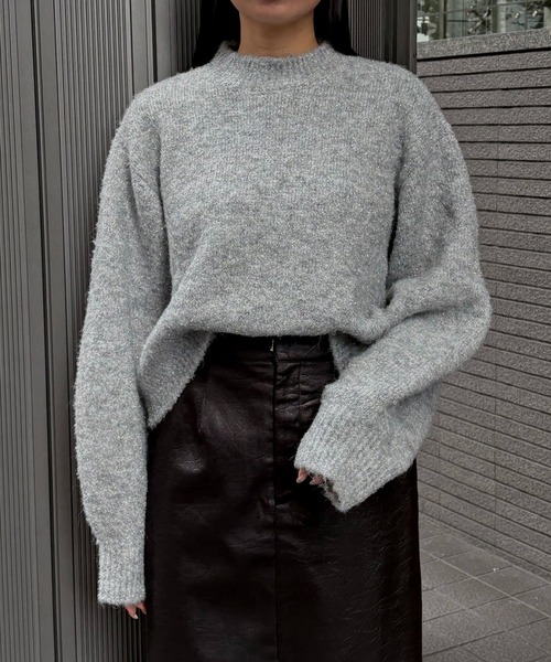 &g'aime(アンジェム)の「【&g'aime 】ラメシャギーニット Lame Shaggy Knit(ニット/セーター・レディース・グレー/アイボリー/ベージュ・FREE)」の13枚目の写真