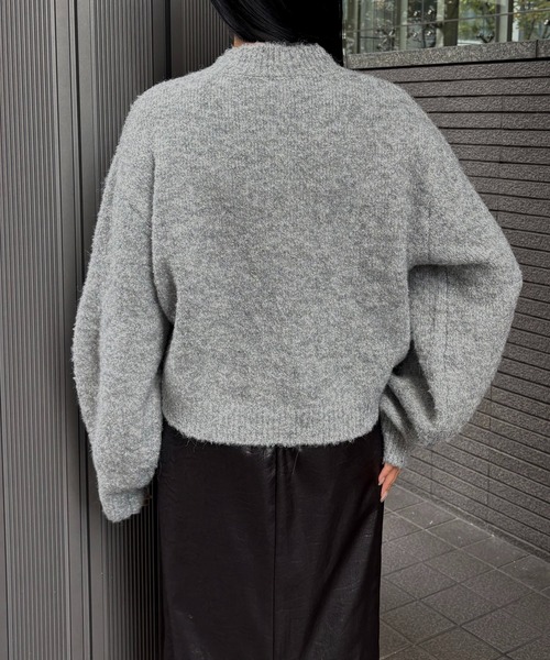 &g'aime(アンジェム)の「【&g'aime 】ラメシャギーニット Lame Shaggy Knit(ニット/セーター・レディース・グレー/アイボリー/ベージュ・FREE)」の17枚目の写真
