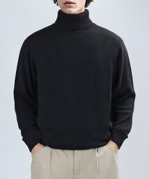 BALANCE T-NECK KNIT (CHARCOAL)