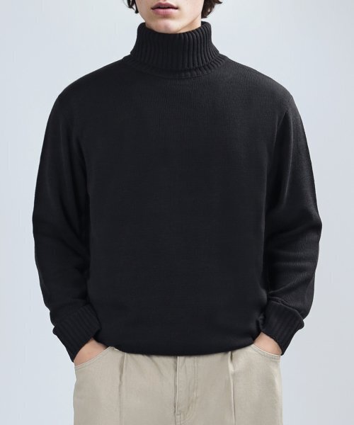 VERYVAIN(ベリベーン)の「BALANCE T-NECK KNIT (CHARCOAL)(ニット/セーター・メンズ・その他・LARGE/MEDIUM)」の1枚目の写真