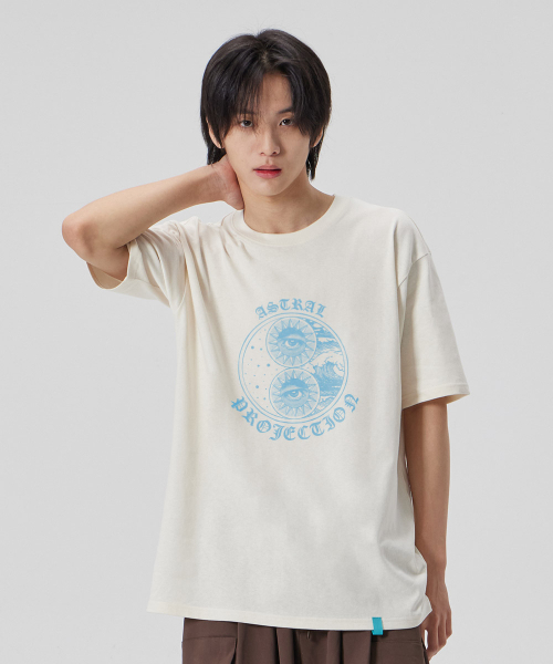 ASTRAL PROJECTION（アストラルプロジェクション）の「[ミスティックアイ]コットンルーズフィット半袖Tシャツ_バターミルク（Tシャツ/カットソー・メンズ・その他・MEDIUM/LARGE/X-LARGE/XX-LARGE）」の2枚目の写真