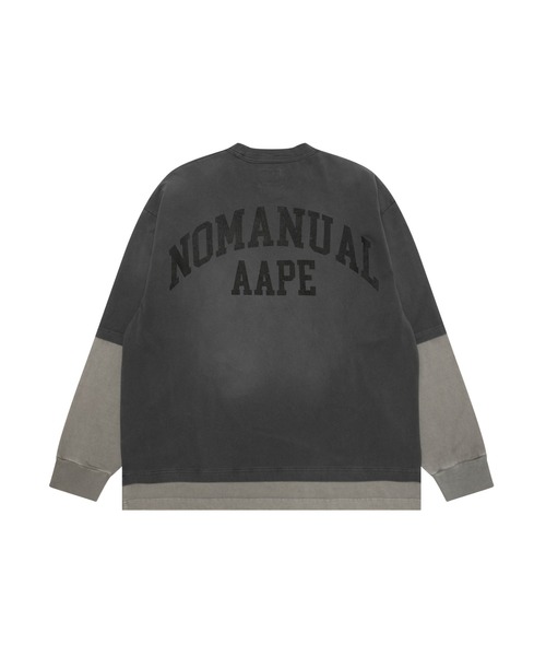 AAPE X NOMANUAL LONG SLEEVE TEE（Tシャツ/カットソー）｜AAPE BY A