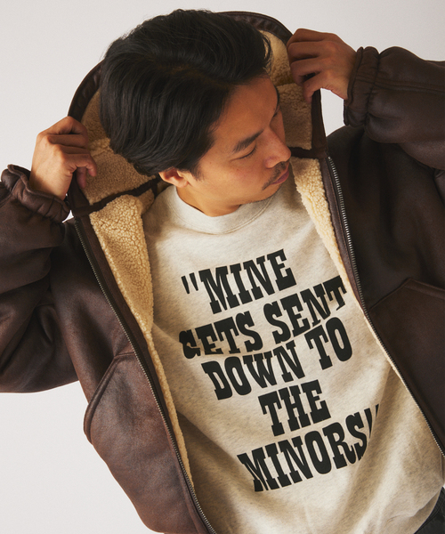 JOURNAL STANDARD relume（ジャーナルスタンダード　レリューム）の「フェイクムートン リバーシブル フーディ ブルゾン（その他アウター・メンズ・ブラウン/ブラック・MEDIUM/LARGE）」の21枚目の写真