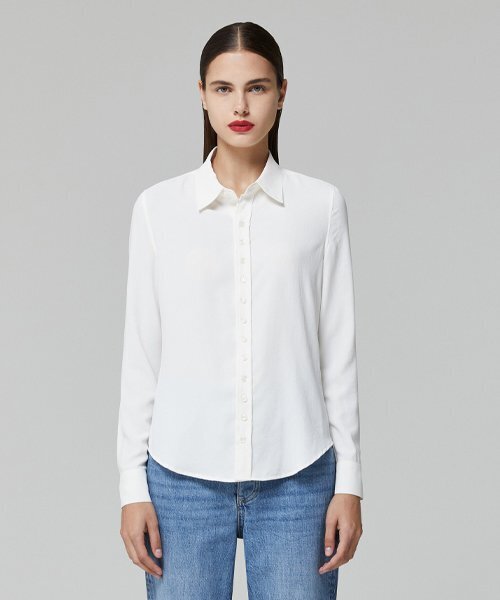 SILKY LINE BLOUSE_IVORY