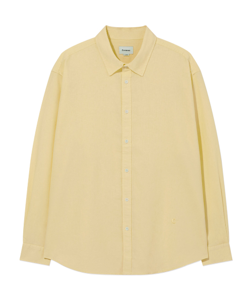 COVERNAT(カバーナット)の「ルーズフィットリネンシャツイエロー(シャツ/ブラウス・レディース・その他・SMALL/MEDIUM/LARGE/X-LARGE)」の2枚目の写真