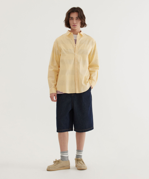 COVERNAT(カバーナット)の「ルーズフィットリネンシャツイエロー(シャツ/ブラウス・レディース・その他・SMALL/MEDIUM/LARGE/X-LARGE)」の4枚目の写真