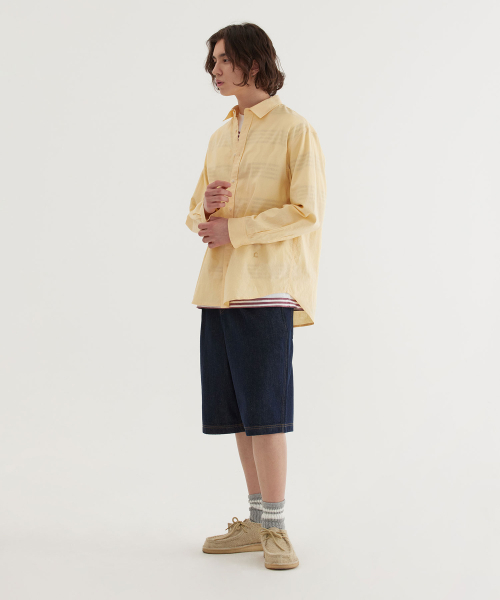 COVERNAT(カバーナット)の「ルーズフィットリネンシャツイエロー(シャツ/ブラウス・レディース・その他・SMALL/MEDIUM/LARGE/X-LARGE)」の5枚目の写真