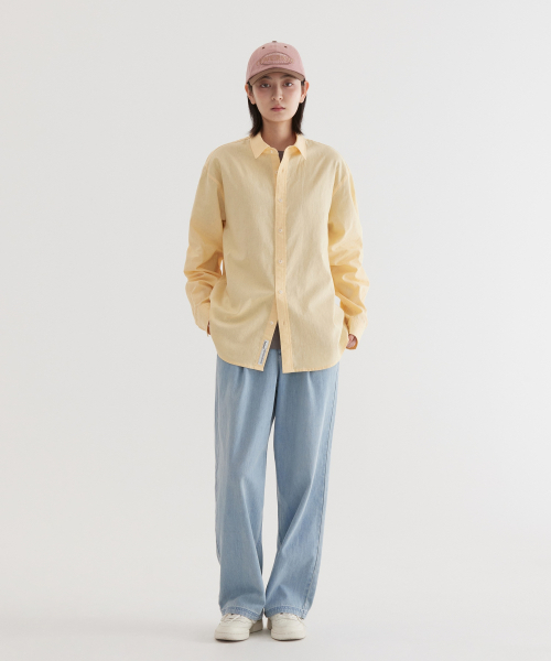 COVERNAT(カバーナット)の「ルーズフィットリネンシャツイエロー(シャツ/ブラウス・レディース・その他・SMALL/MEDIUM/LARGE/X-LARGE)」の8枚目の写真