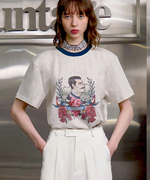UNTAGE（アンテージ）の「オールドスクールプリントリンガーティーシャツ[Banny(UNISEX)]_UTT-ST16（Tシャツ/カットソー・メンズ・その他・MEDIUM/LARGE）」の3枚目の写真