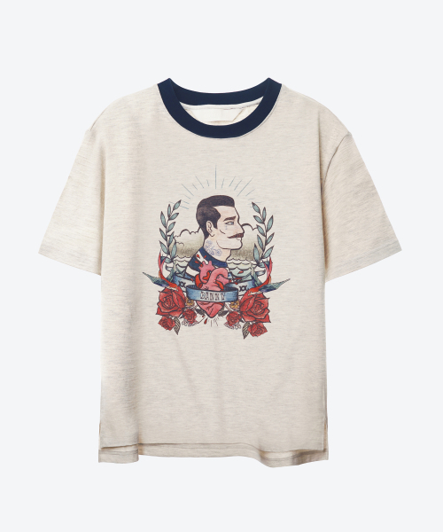 UNTAGE（アンテージ）の「オールドスクールプリントリンガーティーシャツ[Banny(UNISEX)]_UTT-ST16（Tシャツ/カットソー・メンズ・その他・MEDIUM/LARGE）」の5枚目の写真
